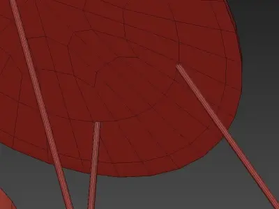 Bibendum circular pendant light gold 3D model