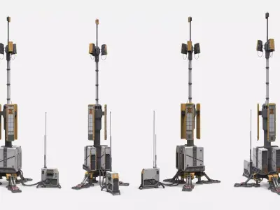 sci fi Lighthouse 3D model