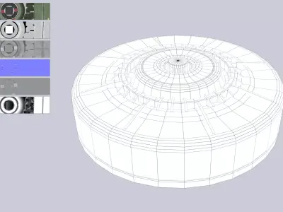 Sci fi land mine Low-poly 3D model