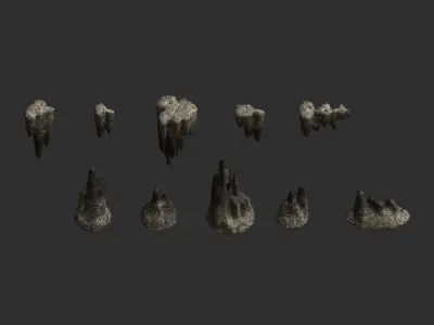 Cave Rock Pack 1 - Light Low-poly 3D model