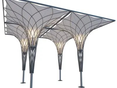Aerarium 6 pergola with backlight 3D model