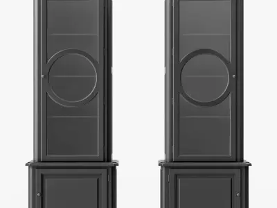 TWO DOORS DISPLAY CABINET Low-poly 3D model