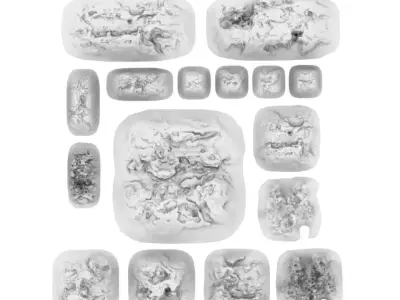 Hard Compressed Hills 3D print model