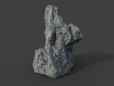 Cliff Rock 2-7 Low-poly 3D model