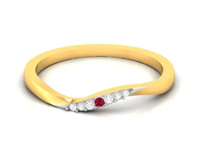 Diamond Ring For Women 3d Print Model 3D print model 60