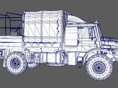 Next Generation Armed Trucks Low-poly 3D model