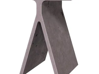 Forma Cemento Studio Salaris concrete tables Abecedario 3D model