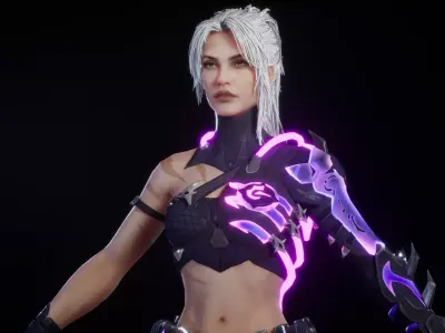 SCI FI NINJA GIRL 3D model