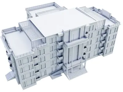 Sanatorium Building ID006 3D model