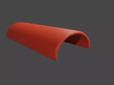 Roof Tile - Telha Plan Low-poly 3D model