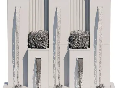 Waterfall fountains cascade 31 3D model