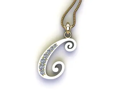 Alphabet Letter English Language Pendant Font Version 1 Album 3D print model