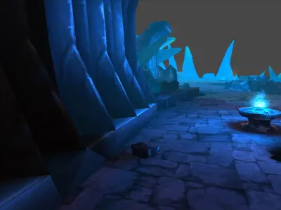 Fantasy Chess RPG Environment - Dungeon4 Low-poly 3D model