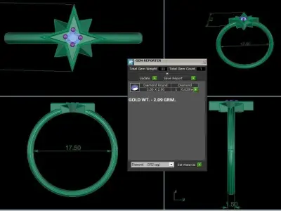 Women Ring 3D print model 119