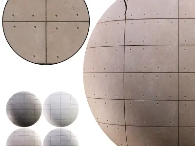 Concrete Plate Wall 01 - Seamless Texture