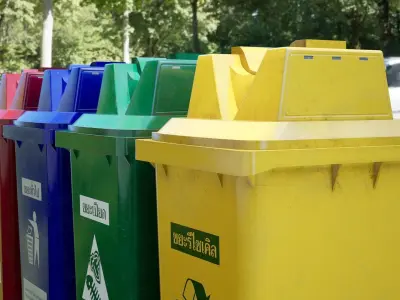 Thai Garbage bin Low-poly 3D model