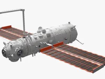  Tiangong Tianhe Main Module with Solar Panels 