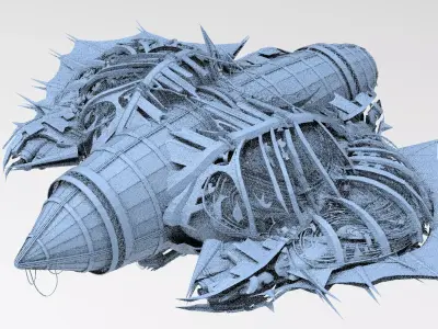 Fantasy Pirate Ship Hive  3D model