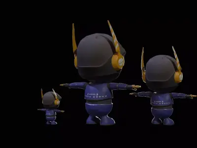 Minirobotic8Pack4 Low-poly 3D model