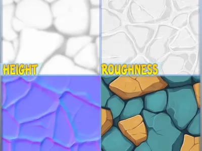 Stylized Stone Floor Seamless Texture Texture 12