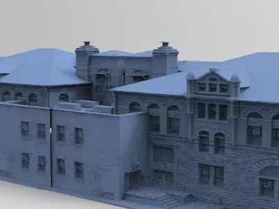 Victorian Steampunk City Street 3 3D model