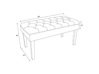 Wojciech Upholstered Bench 3D model