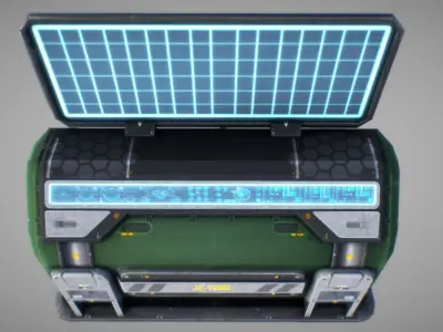 Sci Fi Console 01 Low-poly 3D model