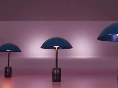 Side Table Modern Blue Lamp Free 3D print model