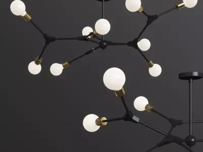 DNA Spiral structure Ceiling Light 3D model