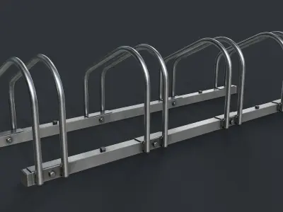 Bike Rack 1 PBR Game Ready Low-poly 3D model