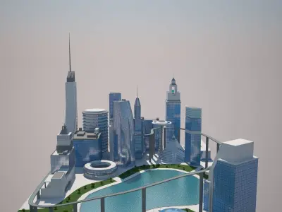 Futuristic City 3D model purchase