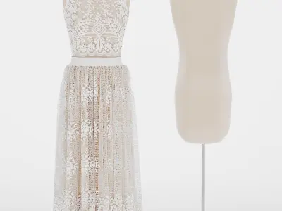 wedding dress 3D model