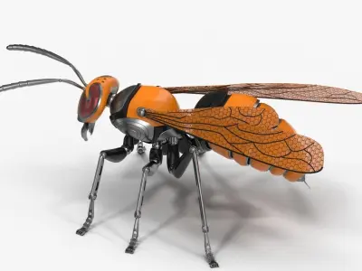 Mechanical wasp 3D model