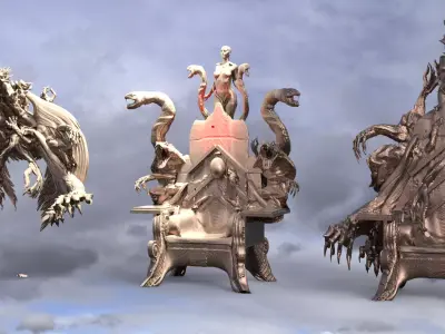 Halloween ivy Thrones 3D model