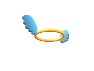 Angel Halo v3 011 Low-poly 3D model