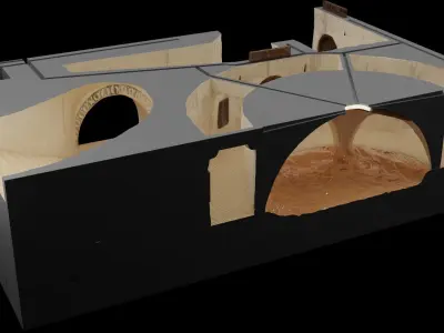 Jabbas Throne Room -Set 6- Main Entrance 1-12 scale Blackseries 3D print model