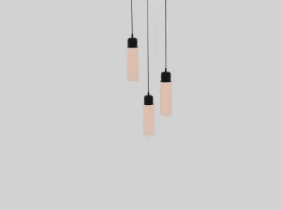 Cylinder Pendant Lamp 3D Model Low-poly 3D model