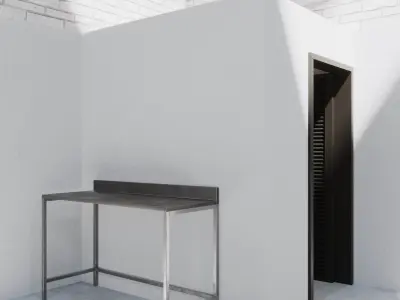 Empty Small Warehouse 3D model