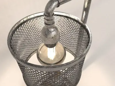 Industrial Table Lamp 3D model purchase