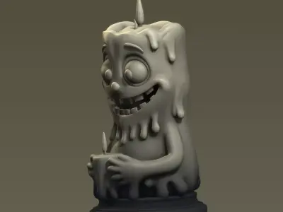 Meltwick the Grin Candle 3D print model