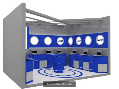 Booth Exhibition Stand G11 3D Model Pack