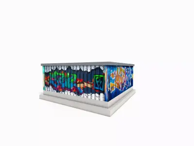 Graffiti style lighting well 3D model
