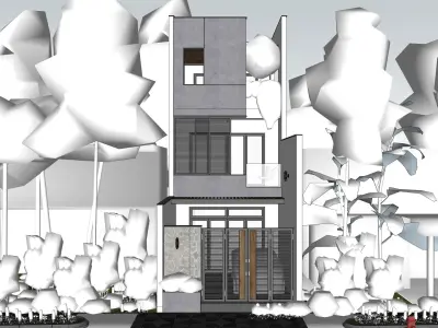 House Exterior Rendering Enscape Texture And Setting 1 3D model