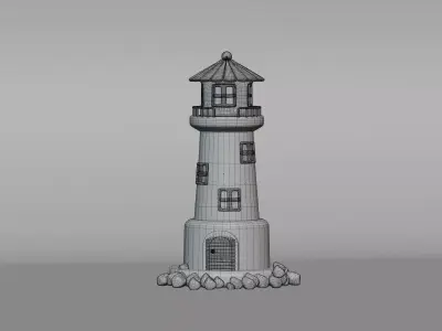 Lighthouse Low-poly 3D model