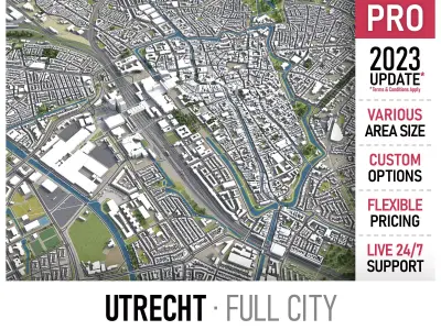 Utrecht Low-poly 3D model