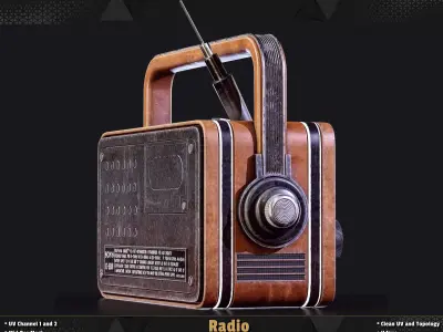 Radio 3D model shop