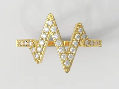 Diamond Ring 3D print model