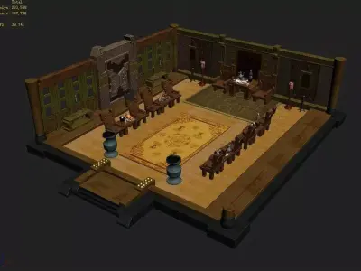 Gang Indoor - Zhongyi Hall 02 3D model