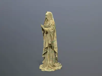 Woman Statue Low-poly 3D model