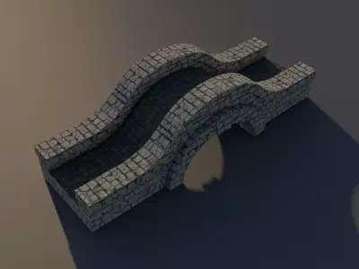 Bridge Low-poly 3D model shop